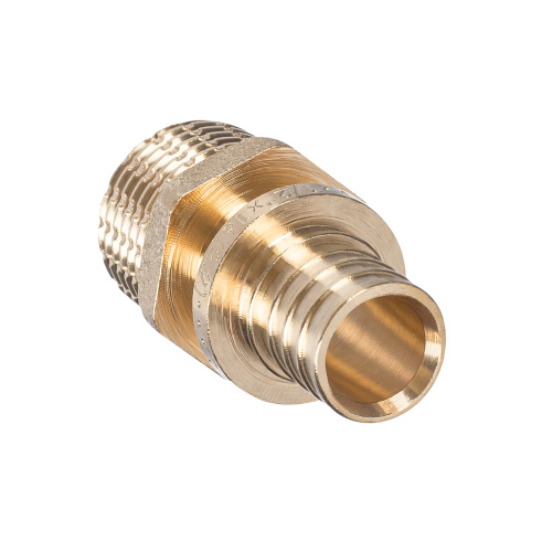 Муфта аксиальная, латунь, наружная резьба,16х1/2", желтый, RTP