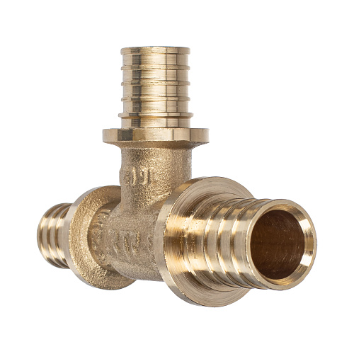 Тройник переходной аксиальный, латунь,16х20х16, желтый, RTP