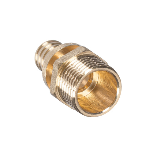 Муфта аксиальная, латунь, наружная резьба,16х1/2", желтый, RTP