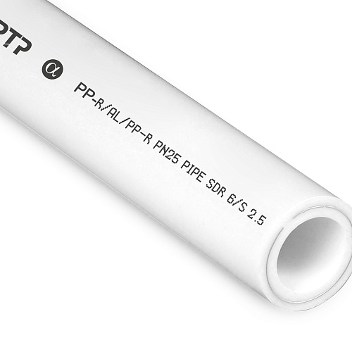 Труба PPR/AL/PPR 75х12,5 PN25 белый 4м RTP